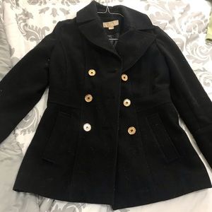 Michael Kors black pea coat gently used